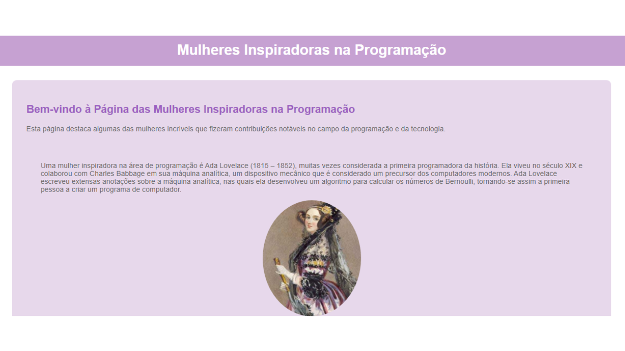 Mulheres Inspiradoras na Programação